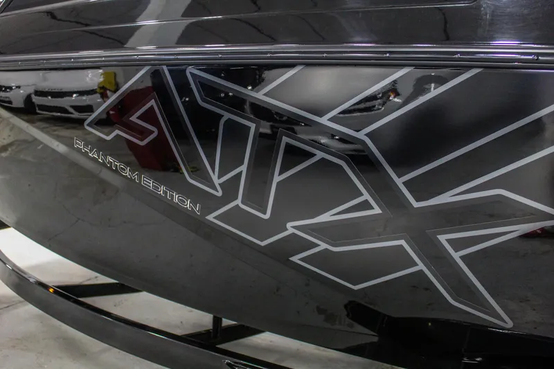 Slide: The Image of 2021 ATX Surf Boats 22 Type-S, Phantom Edition, sleek black exterior design. - 44