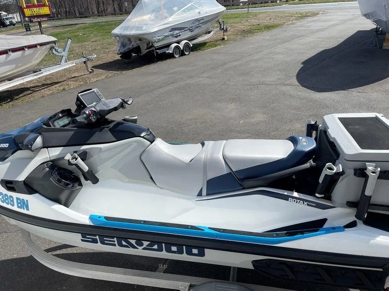 Slide: The Image of 2021 Sea-Doo Fish Pro™ iDF with Sound System on trailer, ready for adventure. - 6