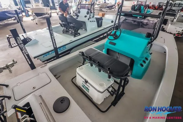 Slide: The Image of 2025 Majek 18 M2 boat interior at Ron Hoover RV & Marine Centers showroom. - 9