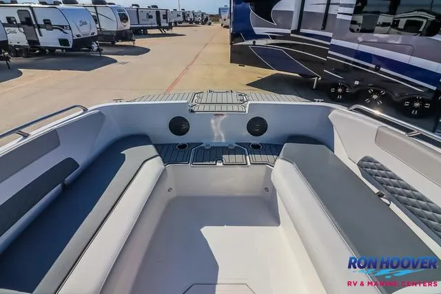 Slide: The Image of 2025 Starcraft SVX171 boat interior with seating, displayed at Ron Hoover RV & Marine Centers. - 12