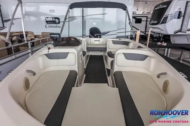 Slide: The Image of 2020 Bayliner Element E18 boat interior at Ron Hoover RV & Marine Centers. - 8
