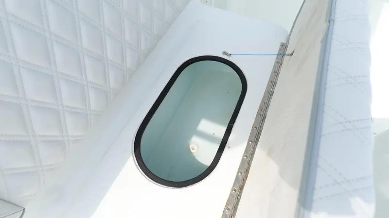Slide: The Image of 2017 Yellowfin 36 Offshore boat interior with oval livewell. - 43