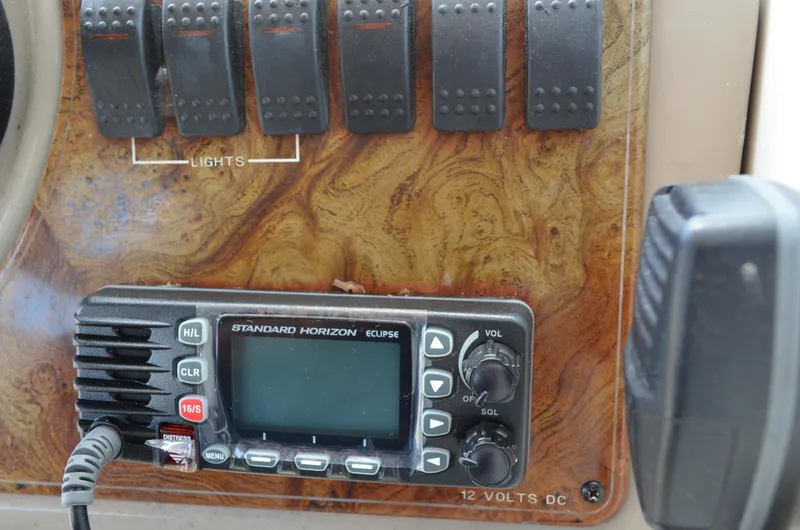 Slide: The Image of Control panel of a 2001 Bayliner 2655 Ciera with Standard Horizon radio. - 20