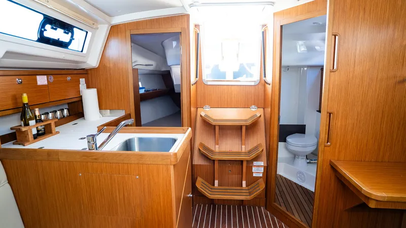 Slide: The Image of Interior of 2020 Bavaria Cruiser 34 yacht with kitchen and bathroom. - 29
