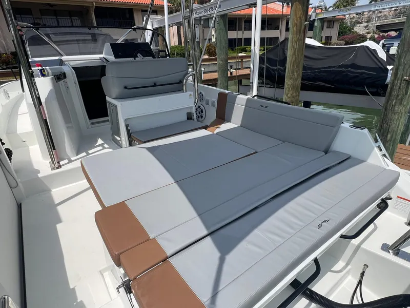 Slide: The Image of 2024 Beneteau 29' Flyer 9 SUNdeck with spacious seating and modern design. - 15