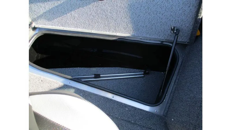 Slide: The Image of Storage compartment in 2025 Lund Adventure 1775 Sport boat, featuring a sleek interior design. - 16