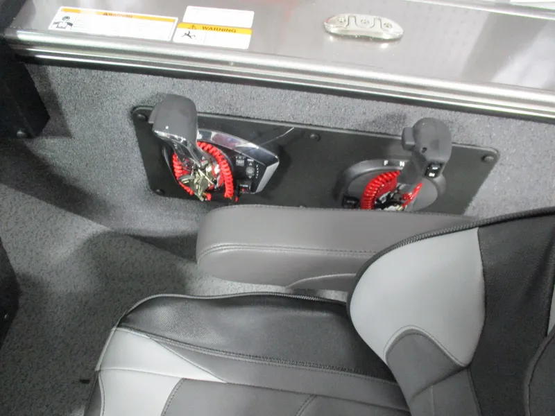 Slide: The Image of Interior of 2025 Lund 2075 Fisherman boat with control panel and seating. - 10