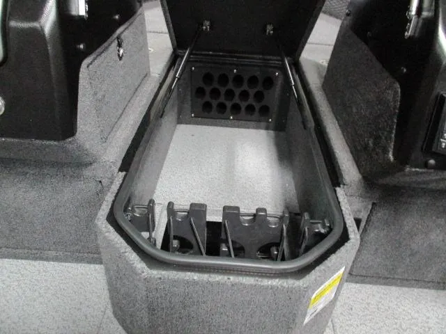 Slide: The Image of Interior controls of a 2025 Lund 1975 Pro V Sport boat. - 18