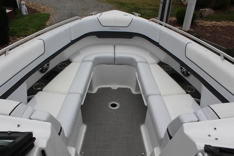Slide: The Image of 2021 Formula 290 Bowrider interior with spacious seating and modern design. - 15