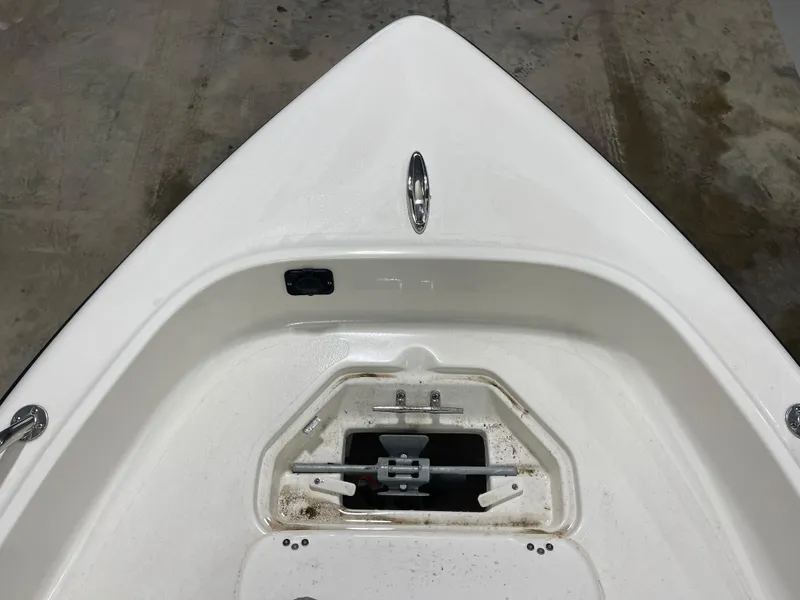Slide: The Image of Bow of 2025 Key West 1720CC boat with anchor storage compartment. - 27