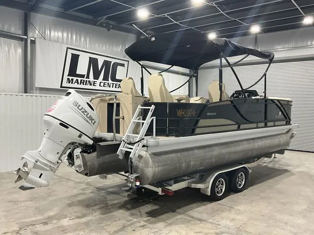 Slide: The Image of 2022 Godfrey Monaco 235 FS pontoon boat with Suzuki engine at LMC Marine Center. - 7