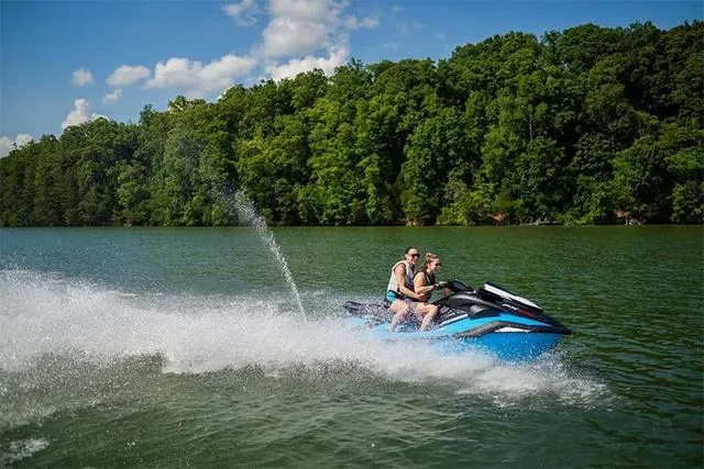 Slide: The Image of 2025 Yamaha WaveRunner FX SVHO with Sound on a scenic lake ride. - 6