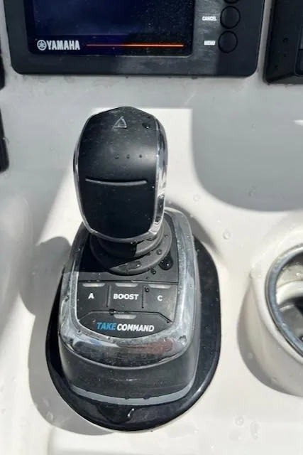 Slide: The Image of Yamaha control panel on 2020 Tidewater 272 CC Adventure boat. - 10