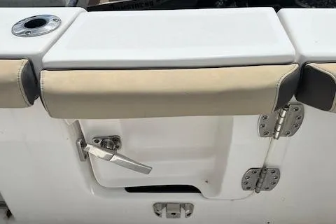 Slide: The Image of Tidewater 272 CC Adventure 2020 boat seating and hatch detail. - 15