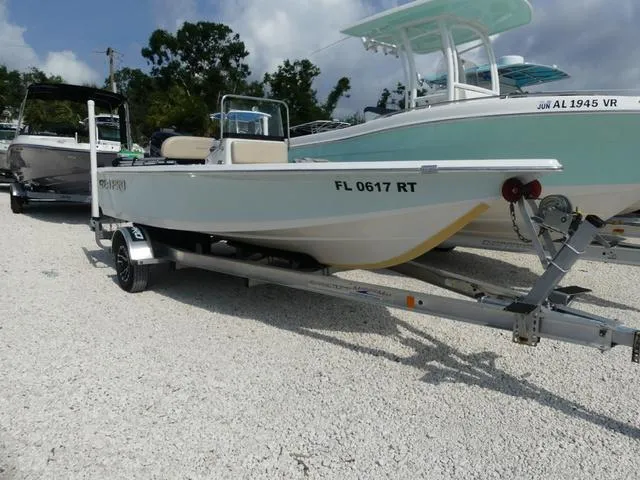 Slide: The Image of Man piloting 2017 Sea Pro 172 boat on water with Suzuki engine. - 1