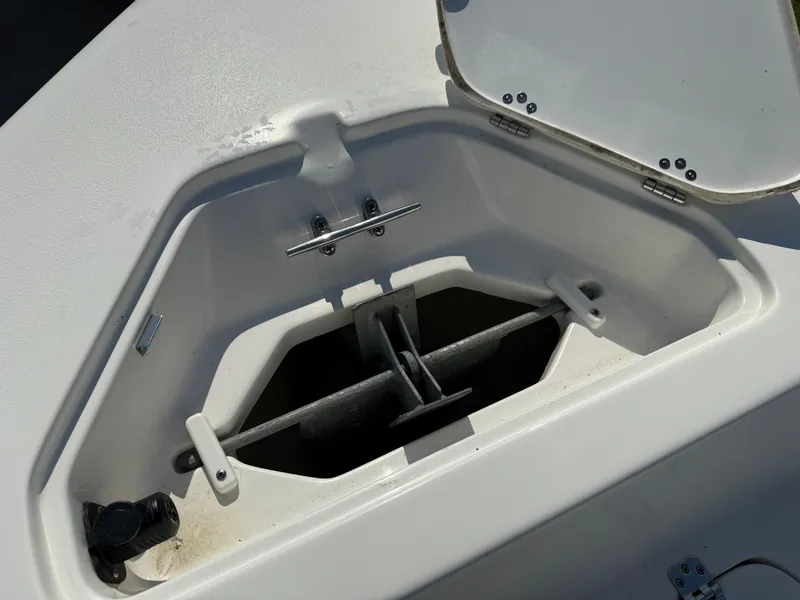 Slide: The Image of Anchor storage compartment on a 2021 Key West 189 FS boat. - 19