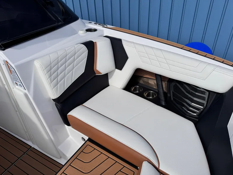 Slide: The Image of 2022 Nautique Super Air Nautique G21 interior seating with modern design and premium materials. - 7