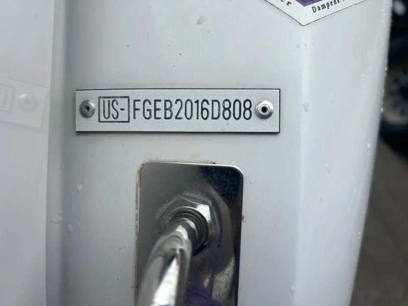 Slide: The Image of Hull identification number on a 2008 Cobalt 230 boat. - 3