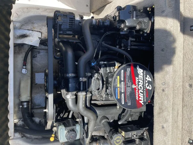 Slide: The Image of Engine of a 2004 Sea Ray 185 Sport boat with Mercury 4.3L V6. - 11