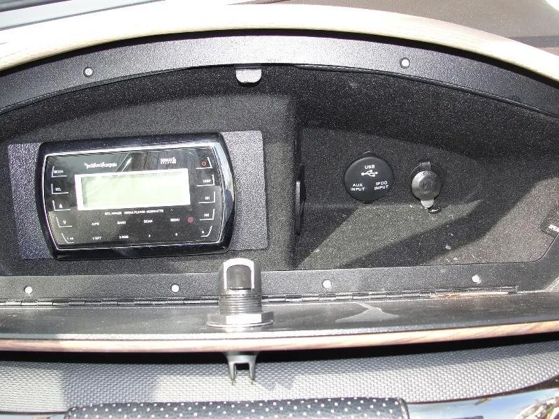 Slide: The Image of 2013 Cobalt A25 dashboard with stereo system and USB input. - 8