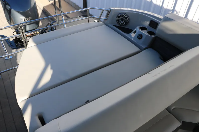 Slide: The Image of 2025 Sylvan G3 CLZ DH boat with spacious sun deck and cup holders. - 34