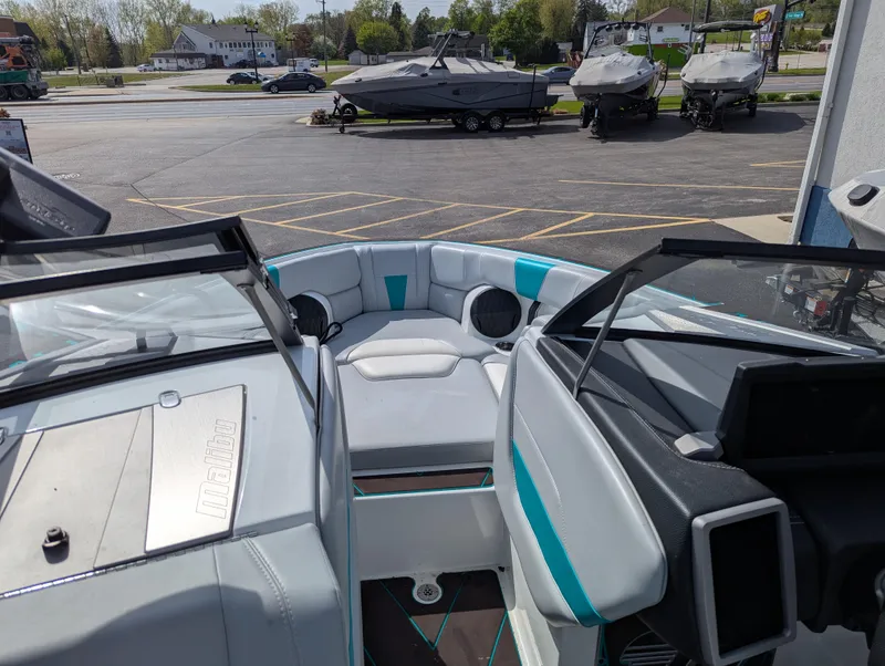 Slide: The Image of 2022 Malibu Wakesetter 23 LSV interior with modern design and spacious seating. - 10