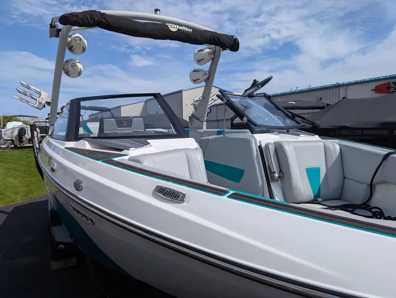 Slide: The Image of 2022 Malibu Wakesetter 23 LSV boat with sleek design and modern features. - 9