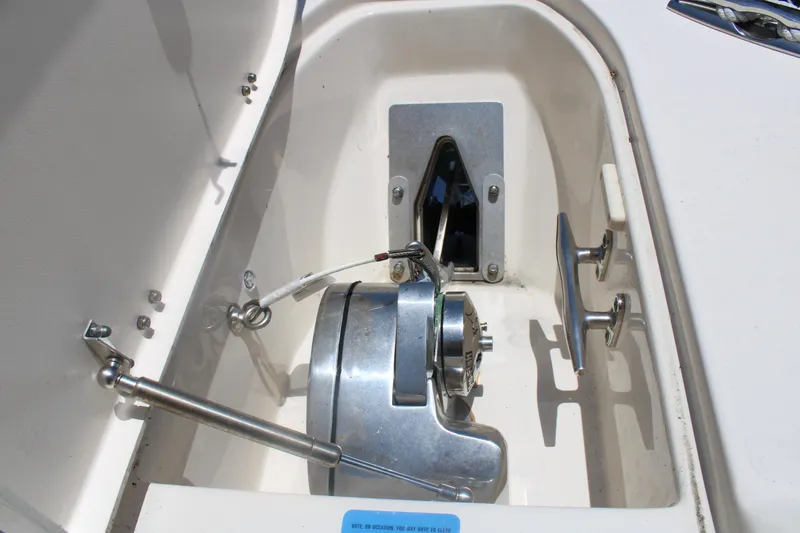 Slide: The Image of Anchor winch system on 2019 Grady-White Freedom 275 boat. - 41