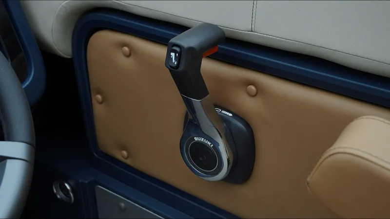 Slide: The Image of Throttle control of 2025 Tahoe Pontoon Aura 2185 Quad Lounger Triple. - 12