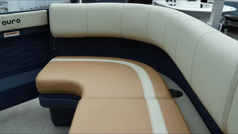 Slide: The Image of 2025 Tahoe Pontoon Aura 2185 Quad Lounger Triple, luxurious seating detail. - 13
