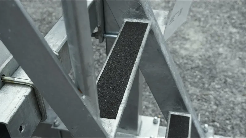 Slide: The Image of Metal framework detail of 2025 Tahoe Pontoon Aura 2185 Quad Lounger Triple. - 27