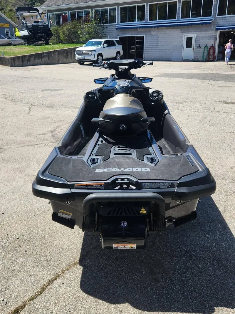 Slide: The Image of 2023 Sea-Doo GTX 170 SS iDF jet ski parked on concrete surface. - 4