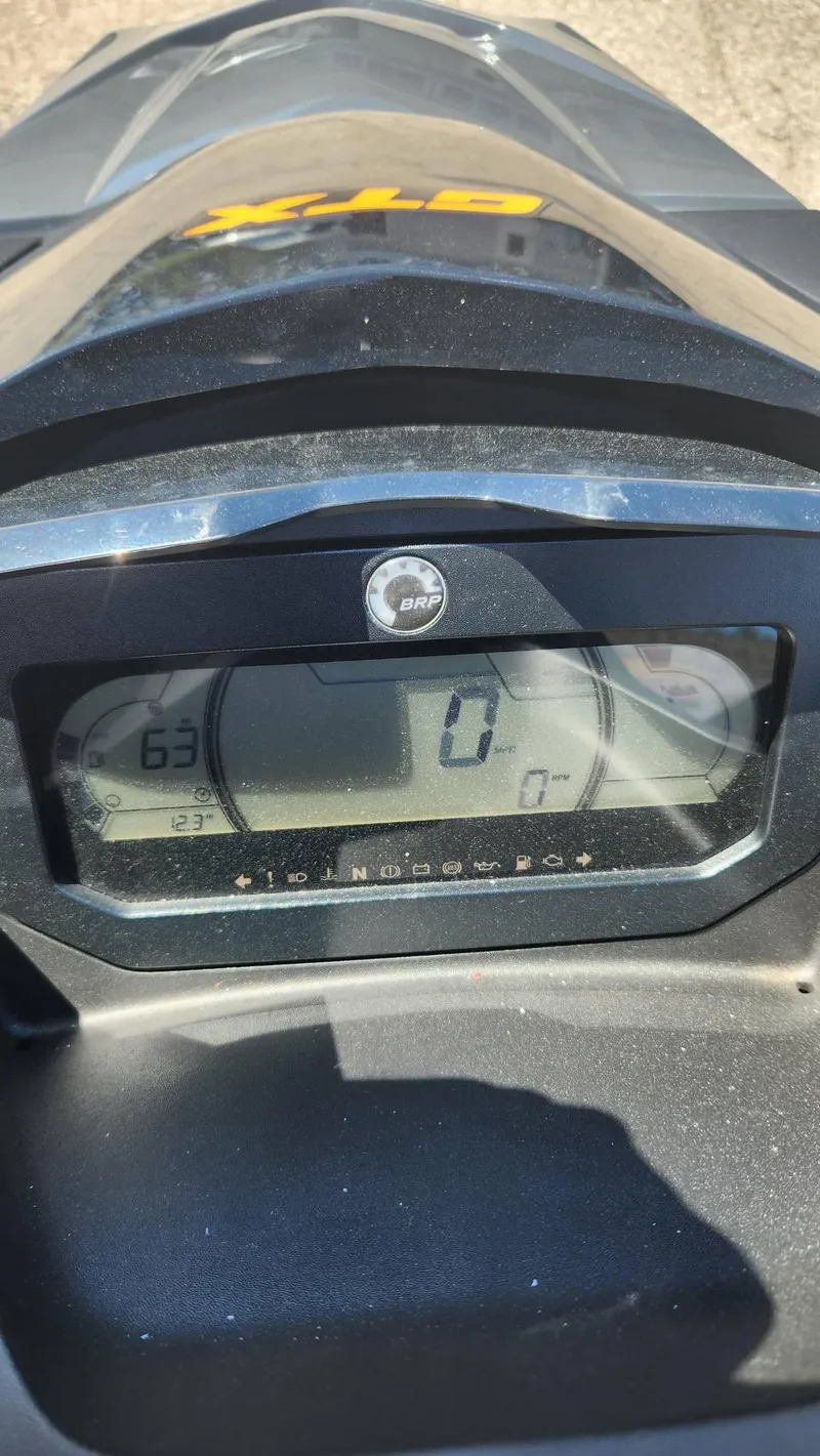 Slide: The Image of Dashboard of 2023 Sea-Doo GTX 170 SS iDF, displaying speed and other metrics. - 6