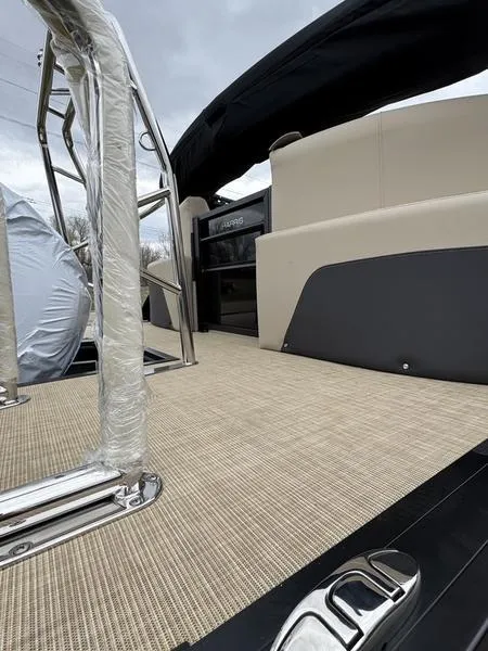 Slide: The Image of 2025 Harris Cruiser 230 boat interior with sleek design and modern features. - 3