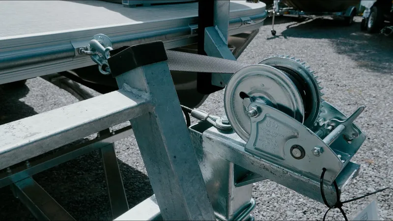 Slide: The Image of Trailer winch mechanism for 2025 G3 SunCatcher Select 20 Cruise boat. - 18