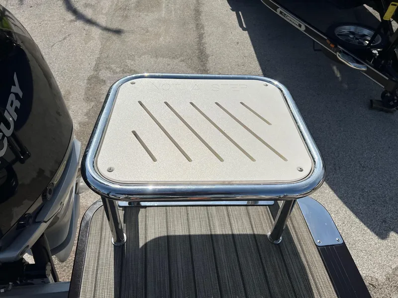 Slide: The Image of 2021 Harris FloteBote 230 Solstice swim platform with a sturdy step ladder. - 5