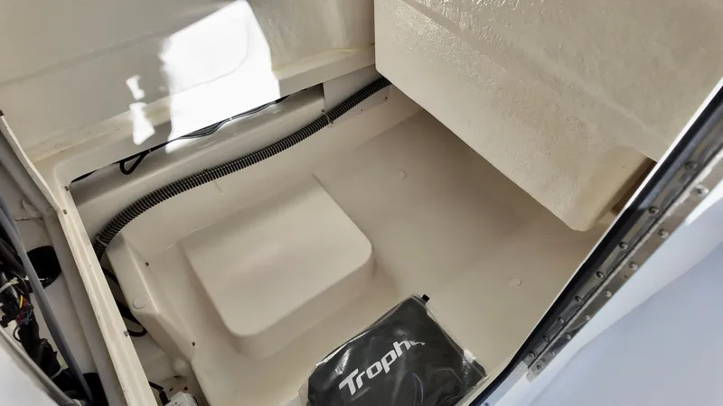 Slide: The Image of Interior view of 2025 Bayliner Trophy 24 CC boat cabin. - 13