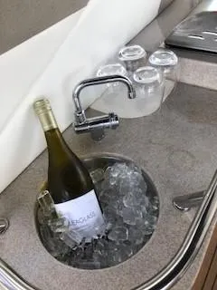Slide: The Image of Wine chilling in ice on 2007 Sea Ray 310 Sundancer boat sink. - 18