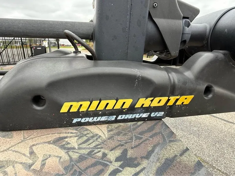 Slide: The Image of Minn Kota Power Drive V2 motor on 2018 Lowe Roughneck 1760SC boat. - 10