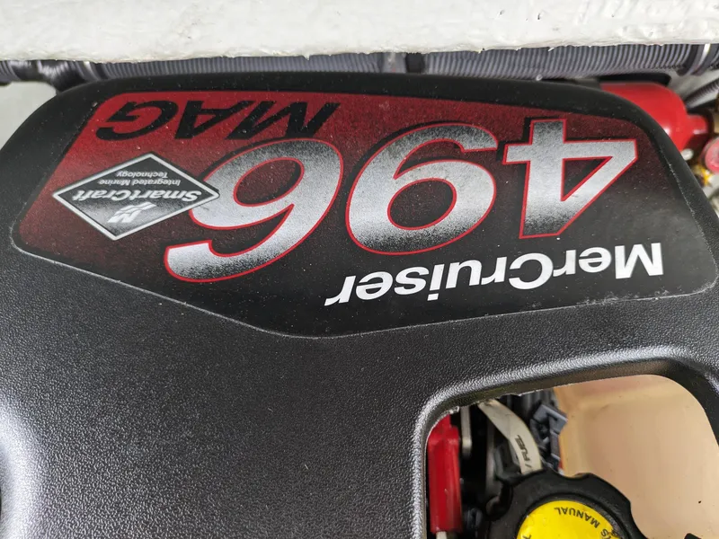Slide: The Image of MerCruiser 496 MAG engine in 2008 Chris-Craft Corsair 25 boat. - 16