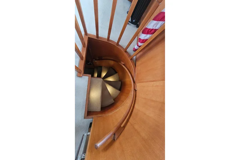 Slide: The Image of 1987 DeFever 53 POC yacht bathroom with shower, toilet, and sink. - 46