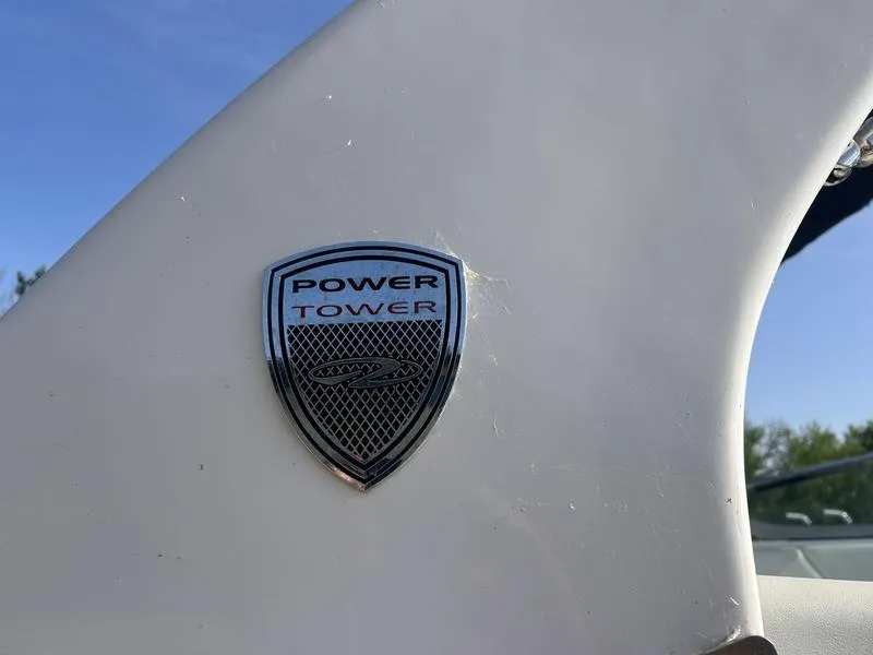 Slide: The Image of 2017 Regal 2300 Bowrider Power Tower emblem on white surface. - 9