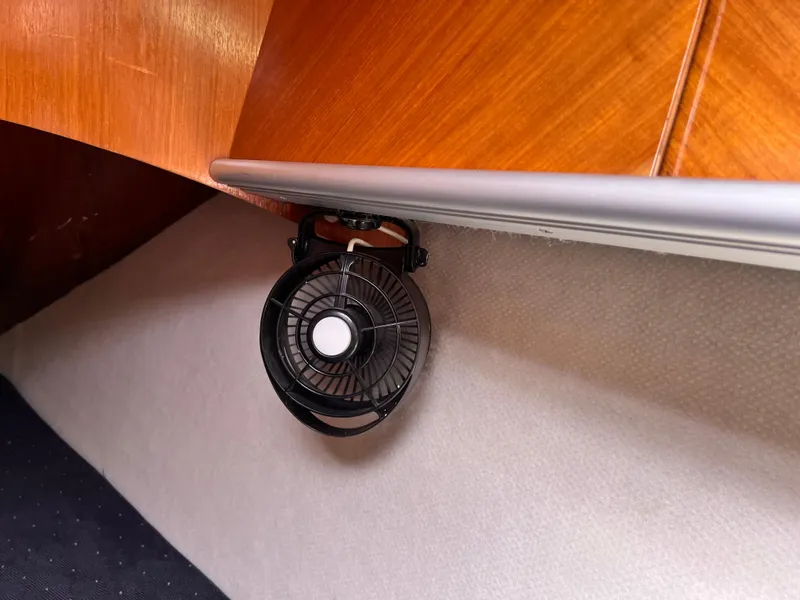 Slide: The Image of Small fan mounted in a 1990 Beneteau First 41s5 yacht interior. - 47