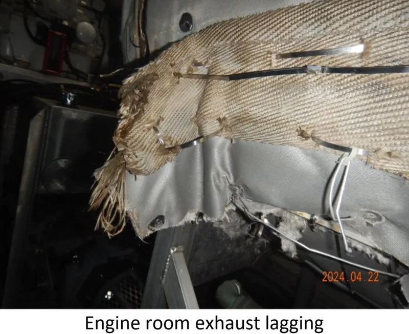 Slide: The Image of Engine room exhaust lagging on 2010 Custom Semi Sub Power Catamaran. - 16