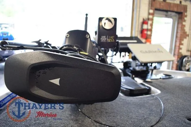 Slide: The Image of 2023 Bass Cat Puma STS boat interior with advanced navigation equipment. - 38