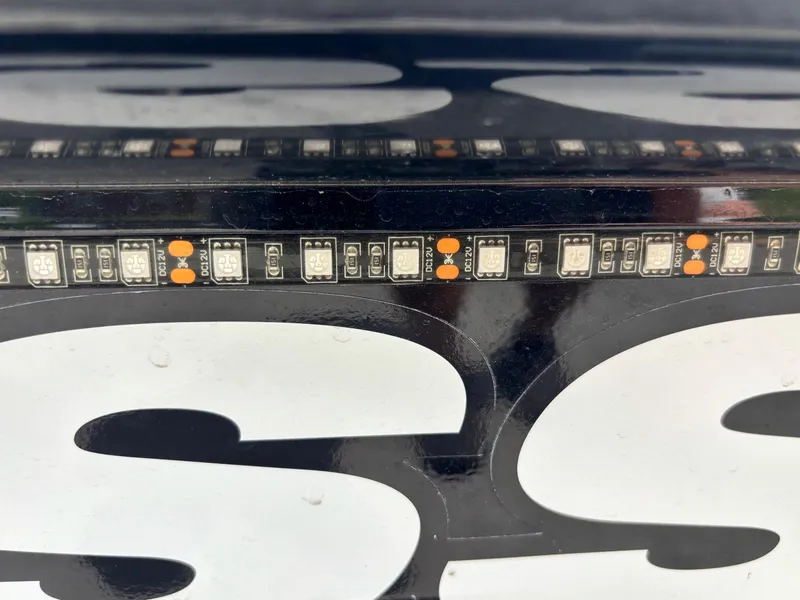 Slide: The Image of Close-up of LED strip on 2012 Bass Tracker PRO TEAM 190 boat. - 6