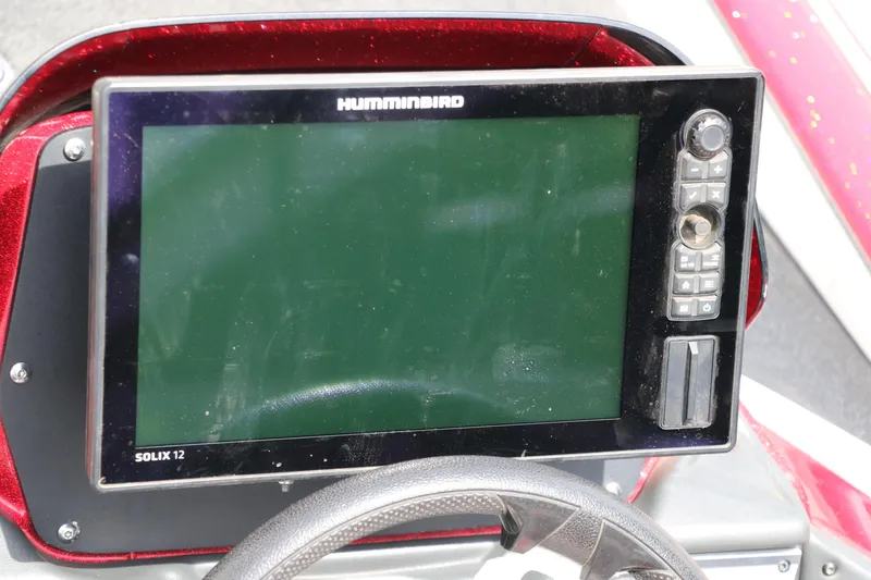 Slide: The Image of Humminbird Solix 12 fishfinder on 2019 Skeeter FX20 boat dashboard. - 23