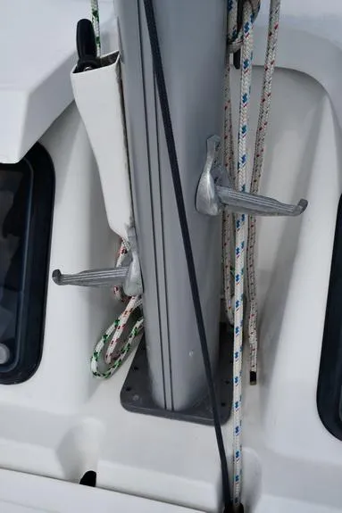 Slide: The Image of Close-up of 2014 Fountaine Pajot Mahe 36 Evolution sailboat mast and rigging. - 29
