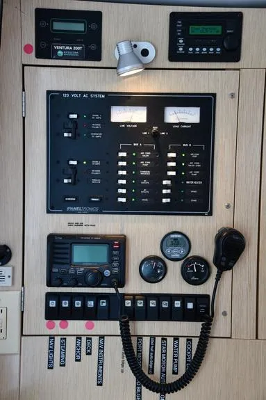Slide: The Image of Electrical control panel on a 2014 Fountaine Pajot Mahe 36 Evolution catamaran. - 42
