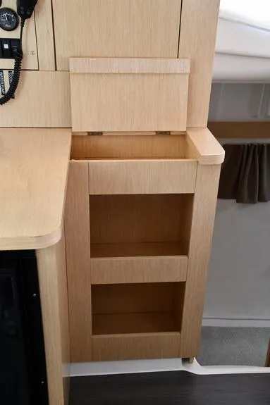 Slide: The Image of Interior storage shelves on 2014 Fountaine Pajot Mahe 36 Evolution catamaran. - 46